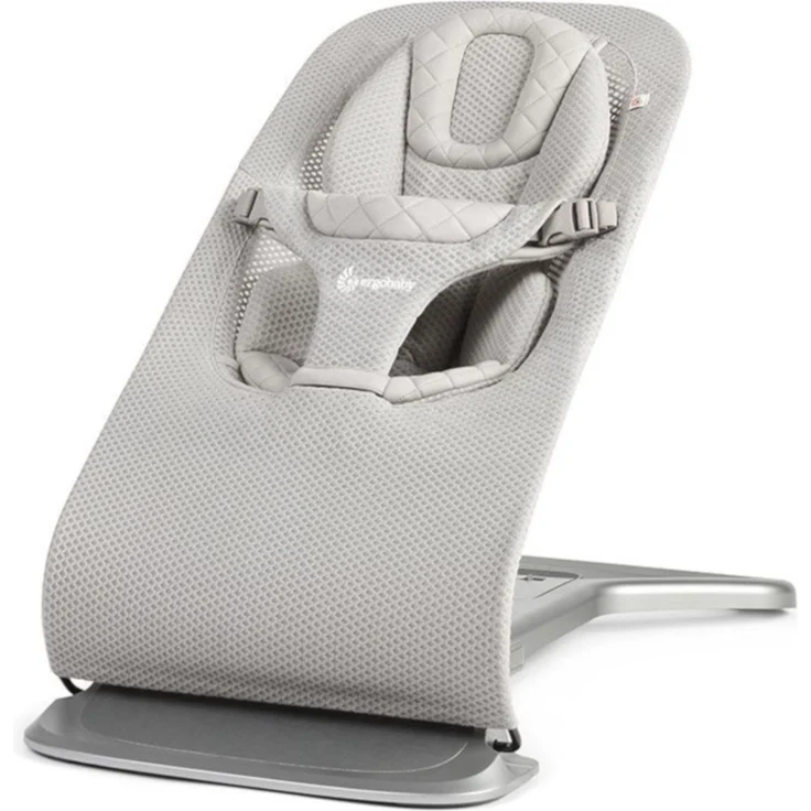 Ergobaby Evolve Bouncer Babywippe für Neugeborene Light Grey Mesh – Bild 1