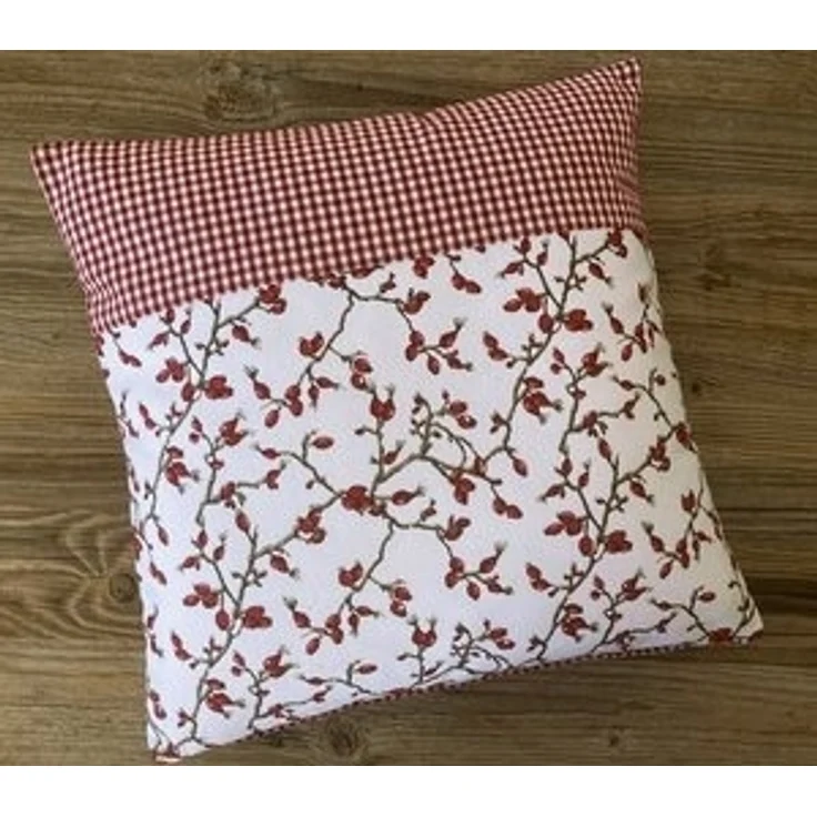 matches21 HOME & HOBBY Kissenbezüge Kissen-Bezug 40x40 cm Landhaus-Stil Hagebutten rot weiß Baumwolle, (1 Stück), Wohnzimmer Kissen-Hülle als Deko-Kissen Zier-Kissen Sofa-Kissen – Bild 4