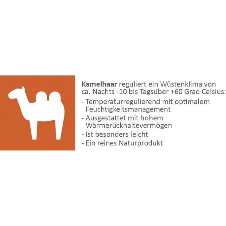 liebling Naturhaarbettdecke Premium Kamelhaardecke, Füllung: 100% Kamelhaar, ausgezeichnete, klimaregulierende Eigenschaften – Bild 4
