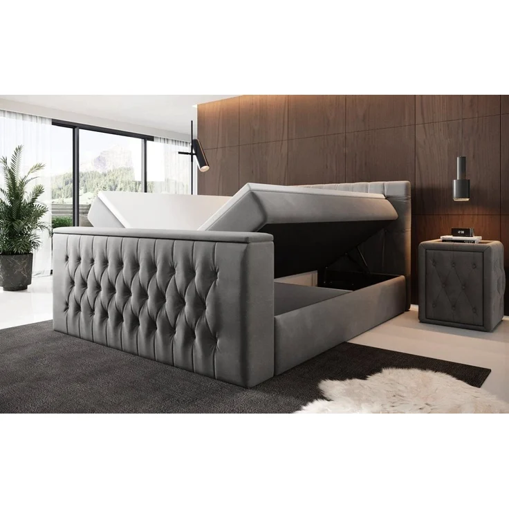 Luxusbetten24 Boxspringbett Velano, mit TV Lift und Stauraum – Bild 3