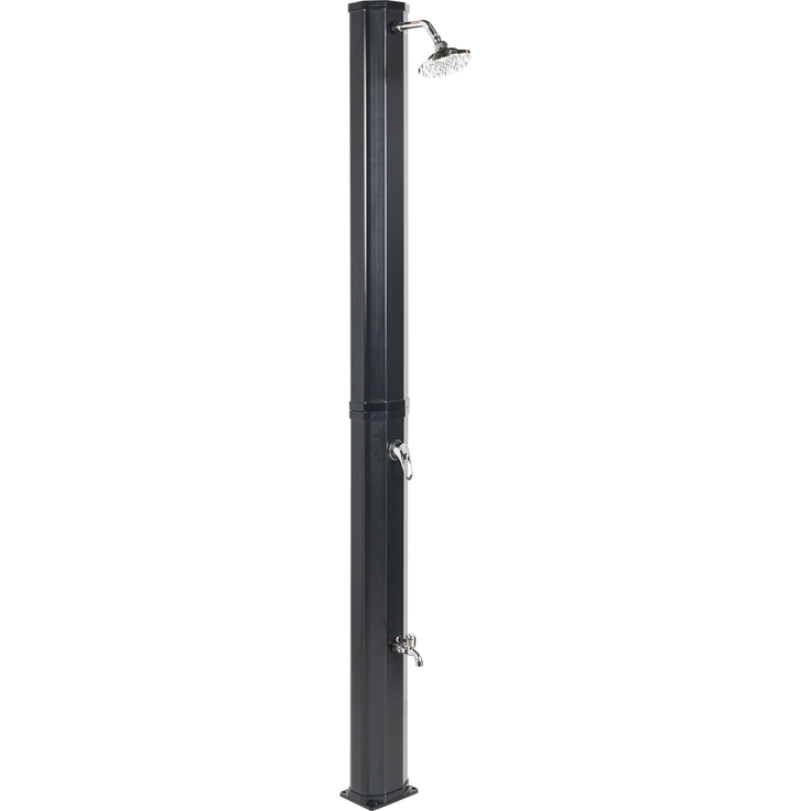 Freistehende solarbetriebene Gartendusche TOPOCALMA Schwarz