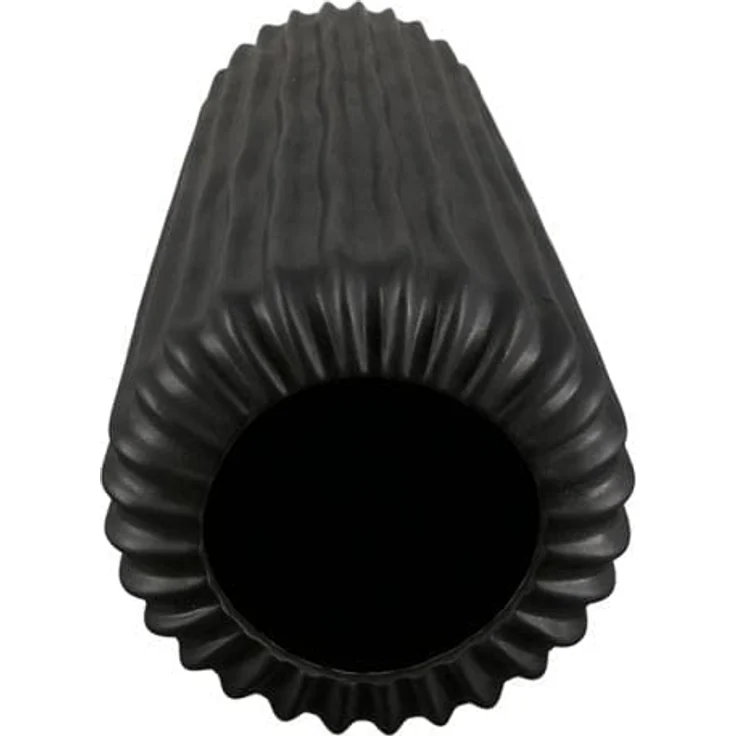 GILDE Vase Fjord, matt schwarz mit gerillter Oberflächenstruktur, H: 46 cm, Ø 16 cm – Bild 4