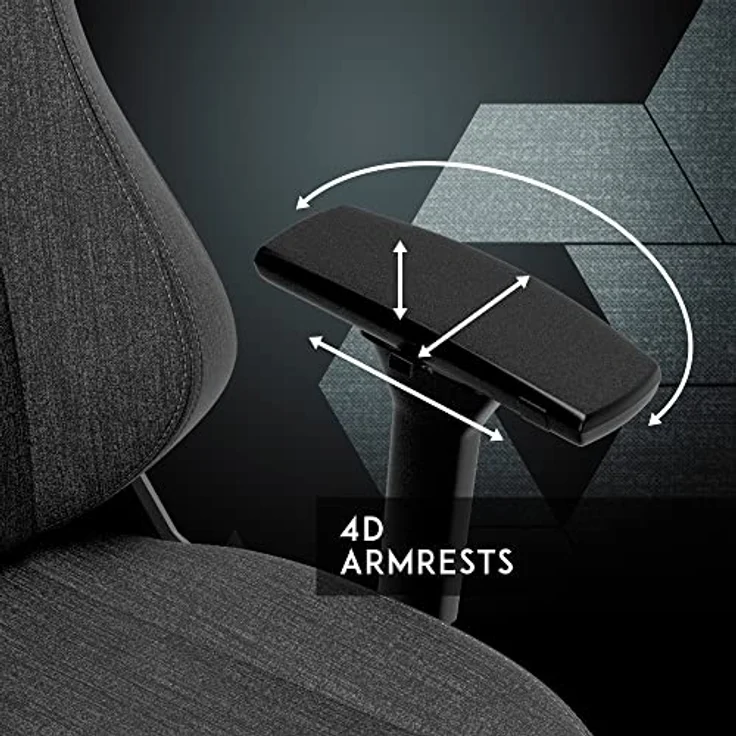 noblechairs HERO ST TX Gaming Stuhl, ergonomischer Bürostuhl mit atmungsaktivem Stoff und Kaltschaumpolsterung, anthrazit, bis 150 kg belastbar, 60-mm-Rollen – Bild 6