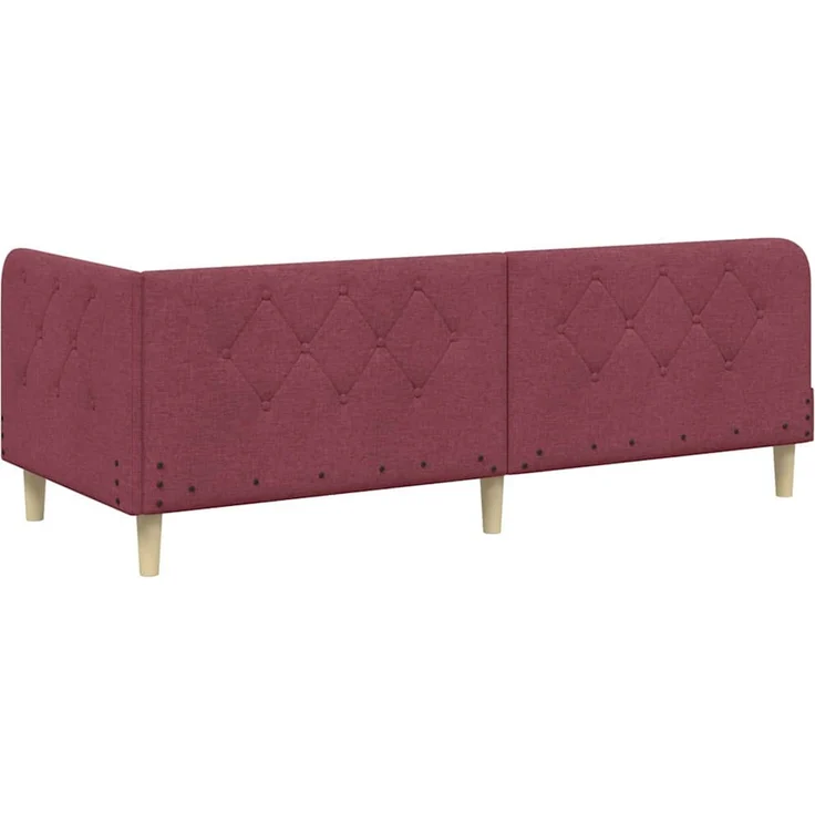 vidaXL Eckbettgestell mit Matratze Weinrot 80 x 200 cm Stoff 3394104 – Bild 8