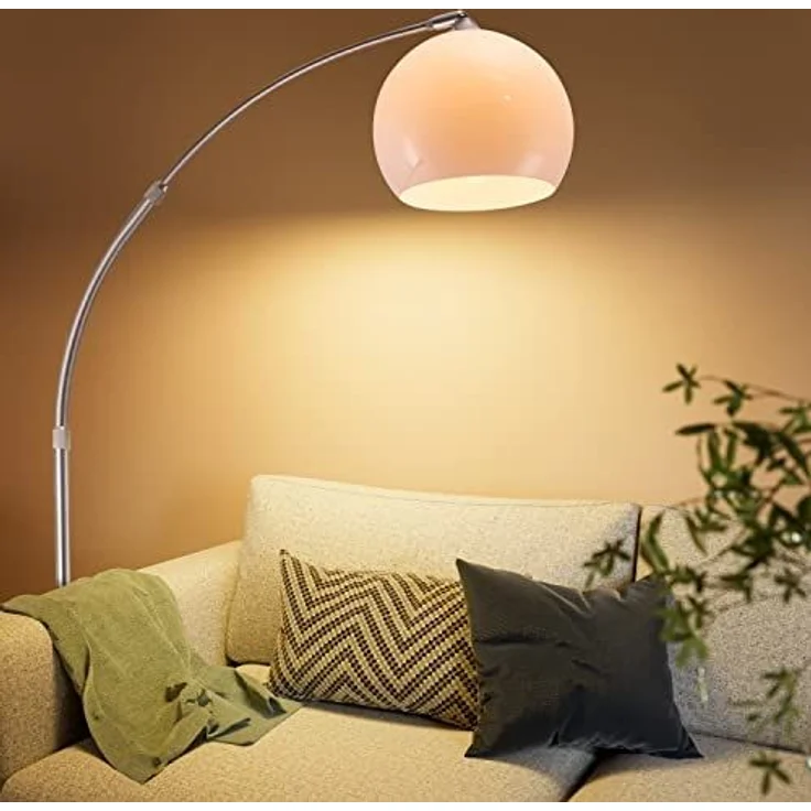 monzana Bogenlampe, Lampe, Marmorfuß 190-210 cm Höhenverstellbar Schwenkbar E27 Wohnzimmer – Bild 3