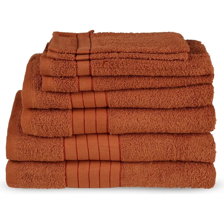 Good Morning Renforcé Frotteeware 2pc 70x140 cm Badetücher 2pc 50x100 cm Handtücher 2pc 30x55 cm facetowels 2pc 16x22 cm handgloves orange