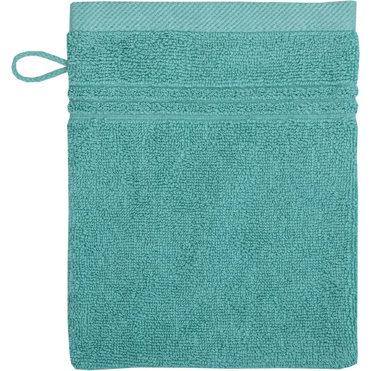 Bio Baumwolle Handtücher - alle Größen & Trendfarben Waschhandschuh, 16x21 cm, ozean