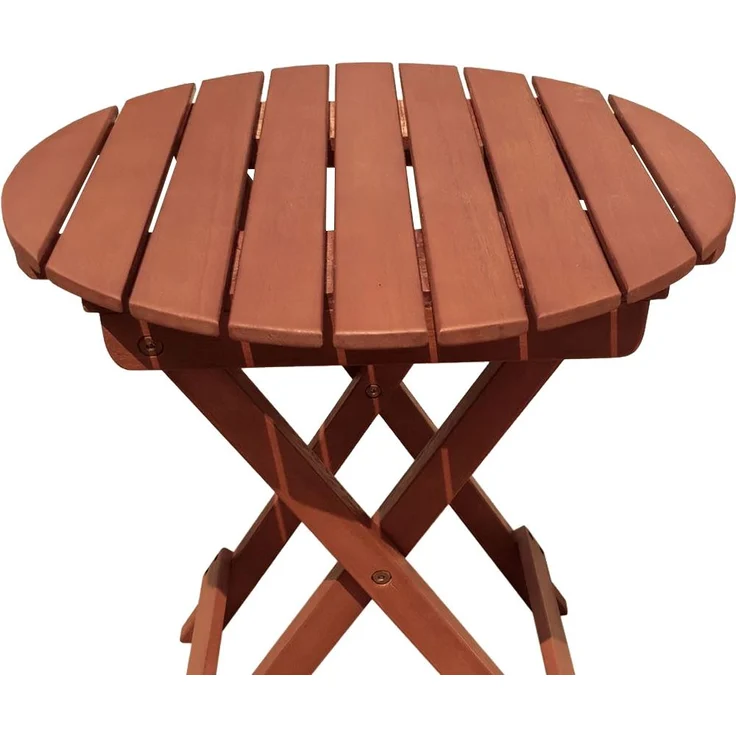 Tisch, Eukalyptus, rund , braun H 50 cm – Bild 7