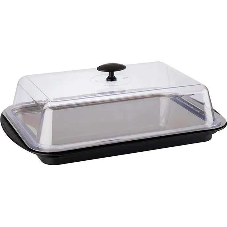 APS Buffet-Vitrine Thermo Tablett, Kunststoff, (Set, 1-tlg), mit Haube, 43x29 cm, inkl. Kühlakkus