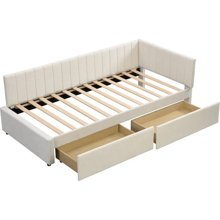 Odikalo Polsterbett Schlafsofa 90*200 Multifunktionsbett mit/ohne 2 Stauraumschubladen – Bild 1