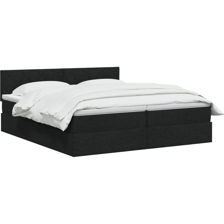 vidaXL LED-Speicherbett mit Matratze Schwarz 180 x 200 cm Stoff 3459362 – Bild 3