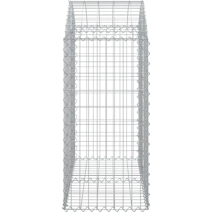 vidaXL Gabione mit Hochbogen 100x50x100/120 cm Verzinktes Eisen 153435 – Bild 4