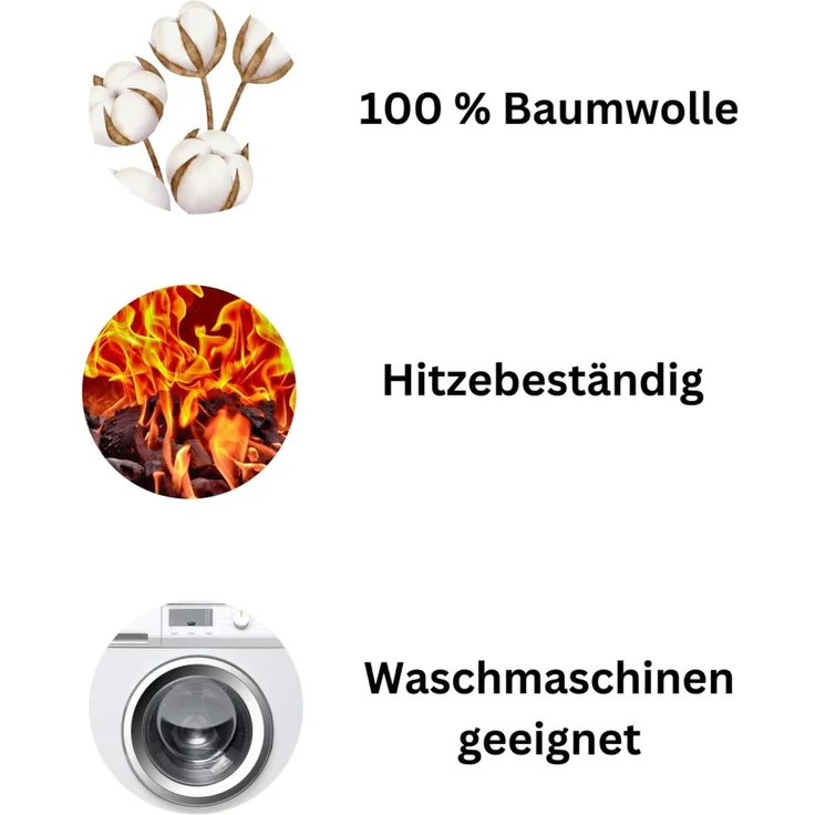gws Hitzebeständige Ofenhandschuhe 1 Paar Anthrazit 18 x 28 cm 100 Prozent Baumwolle OEKO TEX Standard 100 300 GSM Polywatte Futter rutschfest waschbar : Anthrazit : Ofen-Handschuhe – Bild 2