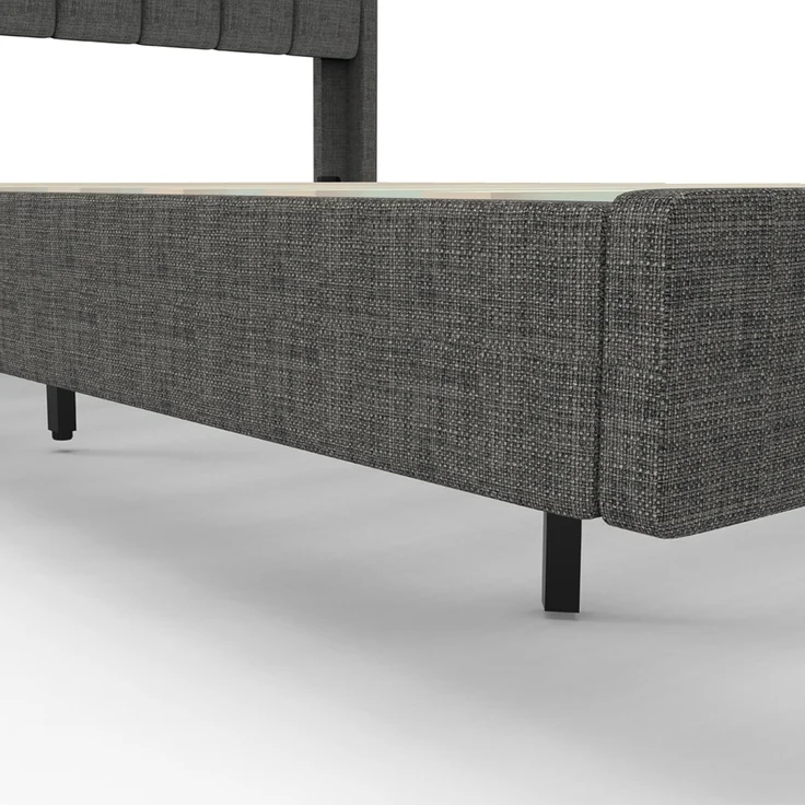 HOME DELUXE LED Bett MELURA Dunkelgrau - 200 x 200 cm – Bild 4