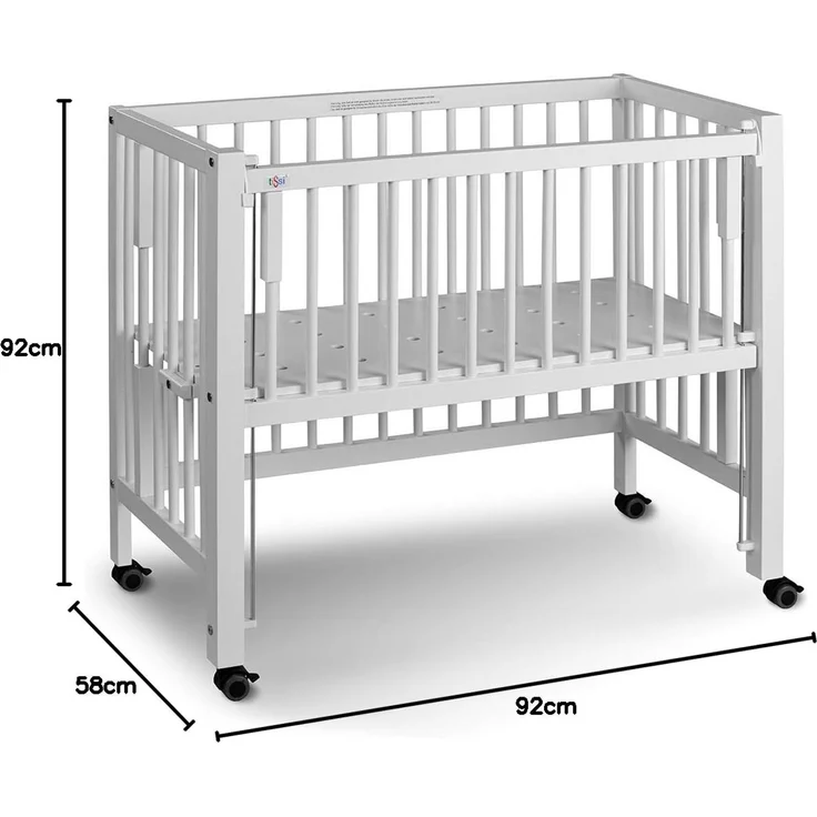 tiSsi 'MAXI BOXSPRING' Beistellbett, weiß, 90x50 cm – Bild 9