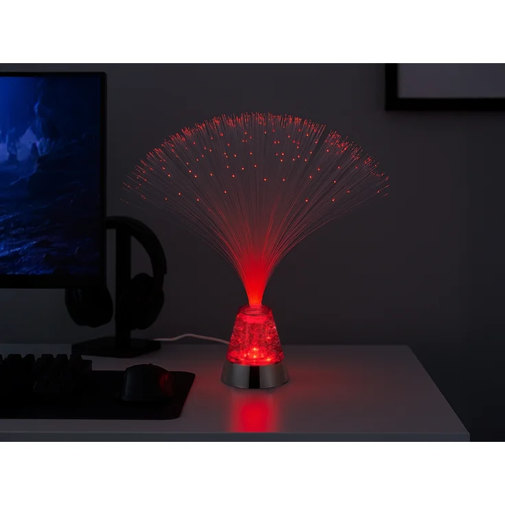 Coole Faserlampe mit RGB Farbwechsel, auch Batteriebetrieb geeignet, Höhe 31,5cm – Bild 8