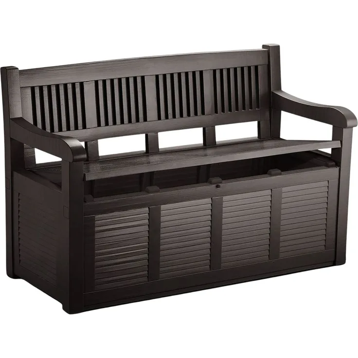 2-Sitzer Gartenbank mit Aufbewahrungsbox Kissentruhe Auflagenbox Polstertruhe