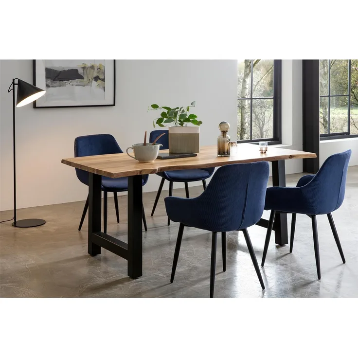 Essgruppe aus 1 x Esstisch Akazie 4 x Esszimmerstuhl