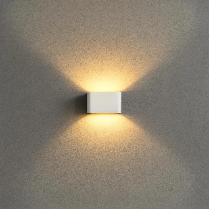 SSC-LUXon LED Wandleuchte JOBERO Wandlampe weiß gold Up & Down mit G9 LED warmweiß 3W, Warmweiß – Bild 6