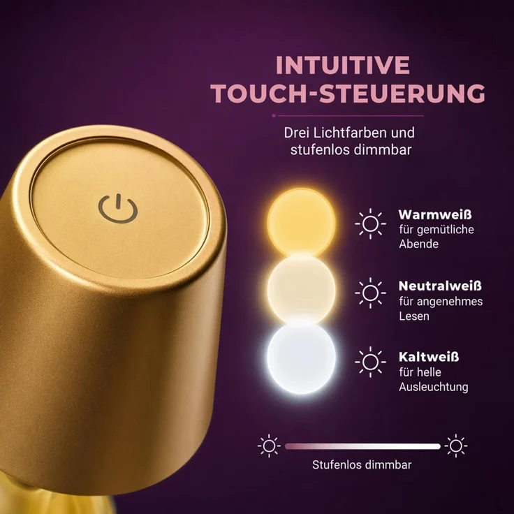AddLiving LED Flaschenleuchte Gold – Bild 4