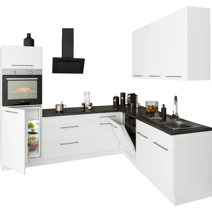 wiho Küchen Winkelküche Unna, mit E-Geräten, Stellbreite 260 x 220 cm – Bild 2
