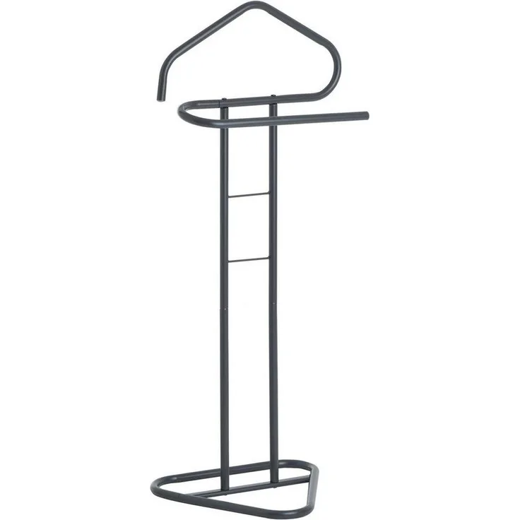 IDIMEX Herrendiener CAMILO, Stummer Diener Kleiderablage mit Hosenbügel aus Metall Grau