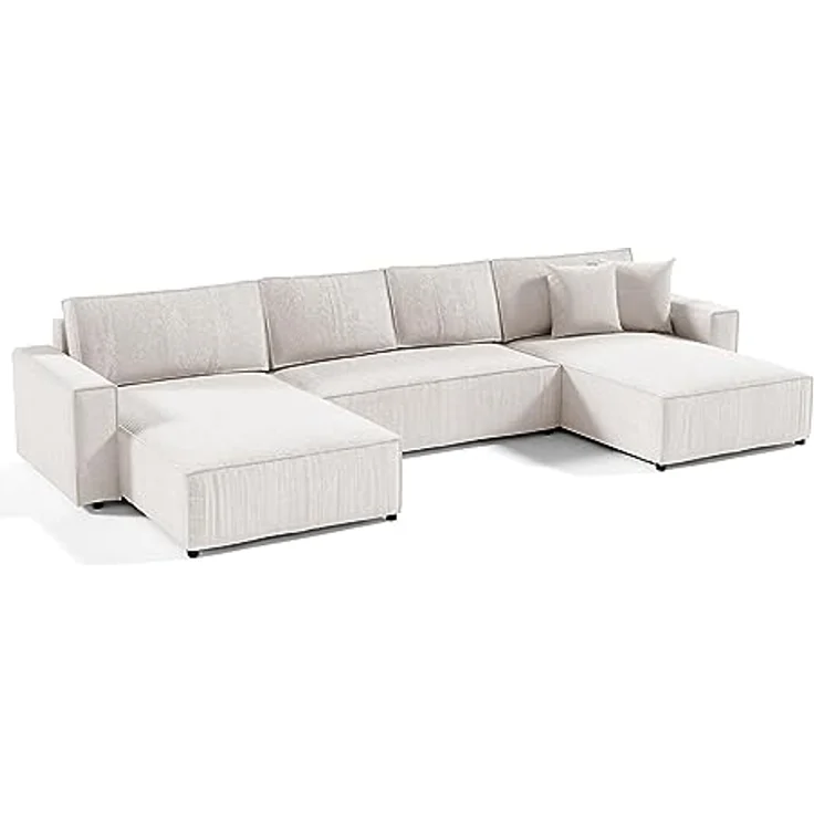 Beautysofa Ecksofa Parys U Lieferung beinhaltet die Einbringung in die Wohnung, mit Schlaffunktion, Bettkasten, u-förmig Ecke, 390 cm Polsterecke XXL, universelle Ottomane – Bild 2