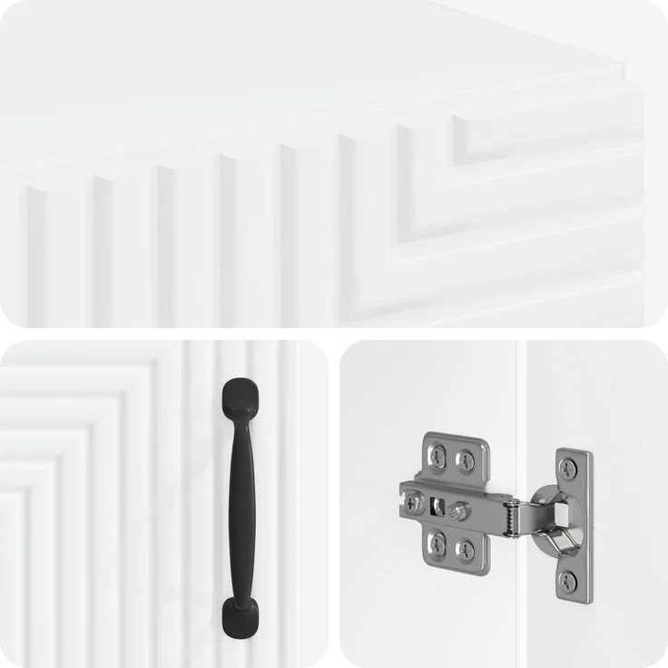 vidaXL Badezimmer Aufbewahrungsschrank HAARLEM Weiß 30 x 31 x 80 cm 896825 – Bild 7