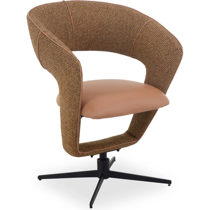 Polsterstuhl HARPER HERMANUS LBH 61x63x85 cm braun Esszimmerstuhl Freischwinger Schwingstuhl