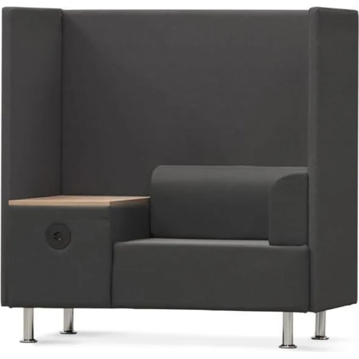 Rocada Sitzsofa Soft Einzelsitz + Tisch anthrazit