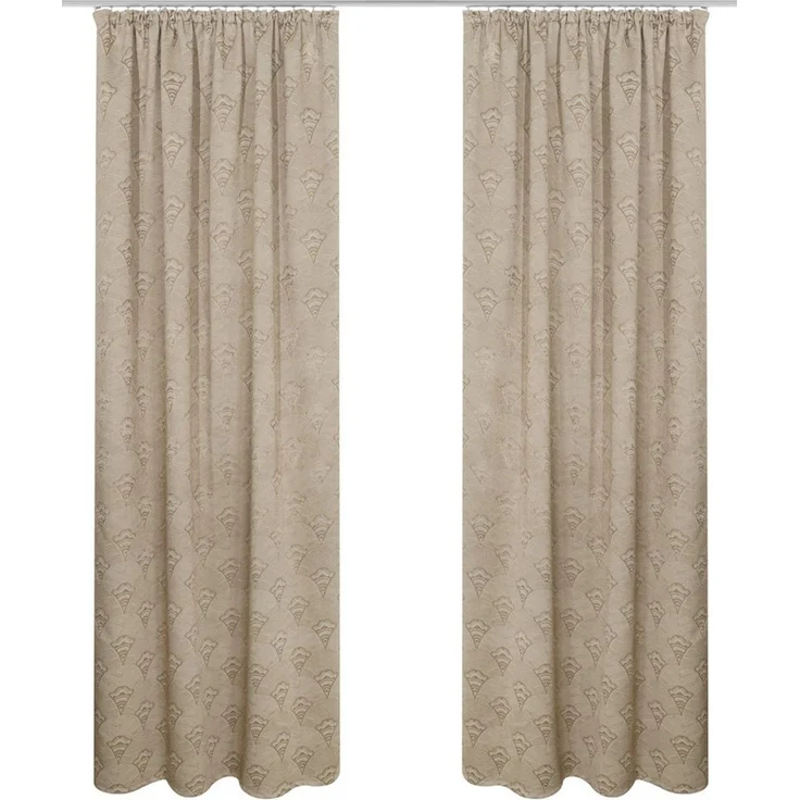 Bruno Banani Verdunkelungsvorhang Alessio, 1 Stück, blickdicht, pflegeleicht, modern (1 St), Kräuselband, verdunkelnd, Polyester, Elegantes Muster, Jacquard, verdunkelnder Stoff, blickdicht,modern – Bild 2