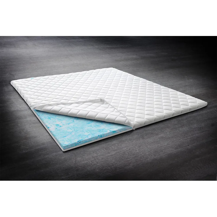 KAWOLA Topper SOLO Gel-Schaum, 160x200 cm, klimaregulierender Bezug, waschbar bis 60°C