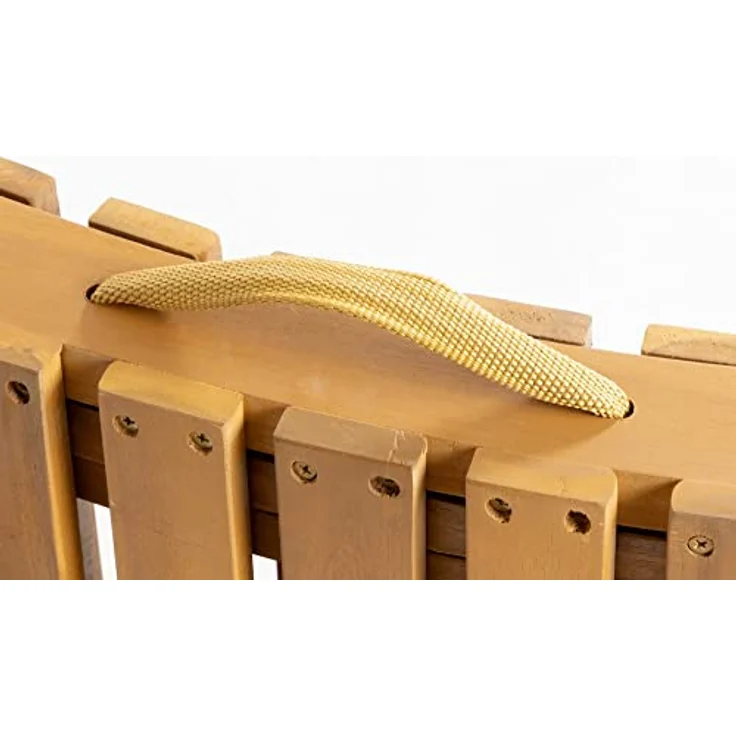 CHILLROI® faltbare Akazienholz-Sonnenliege, klappbar mit Wende-Polsterauflage in Hellgrau/Dunkelgrau, ca. 184 x 54 x 63 cm, max. Belastbarkeit 110 kg – Bild 6