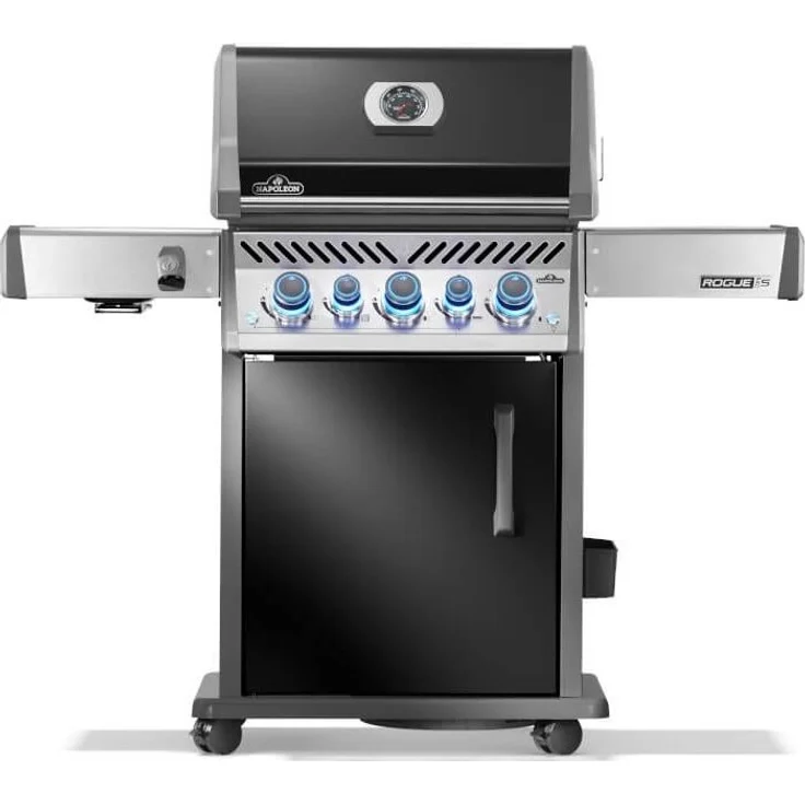 Rogue PRO-S 425 mit Gußrosten, Schwarz, inkl. Drehspieß – Bild 3