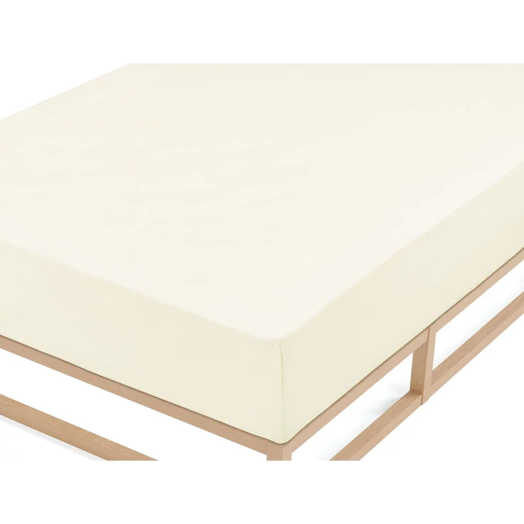 biberna Feinbiber-Spannbetttuch 0002744, natur, 1x 60x120 cm - 70x140 cm – Bild 1