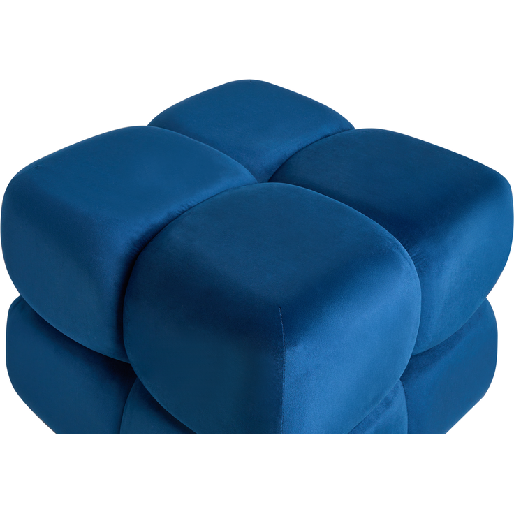 Pouf CALIENTE Samtstoff Marineblau – Bild 5