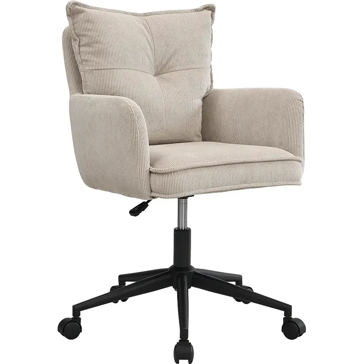 Vente-unique - BATARU Office chair Stoff Schokoladenbraun - B 64 cm x H 80 cm88 cm x L 59,5 cm – Bild 5