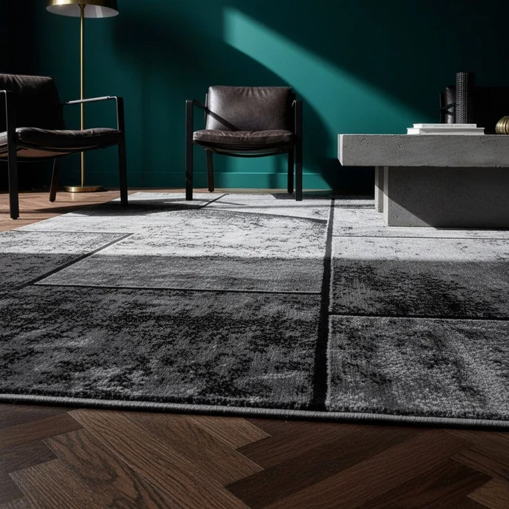KADIMA DESIGN Teppich DRAU Wohnzimmer Schlafzimmer Waschbar Wohnzimmerteppich Esszimmer, Läufer, Höhe: 14 mm, 80x150 cm, Strapazierfähig Fußbodenheizung Waschbar – Bild 4