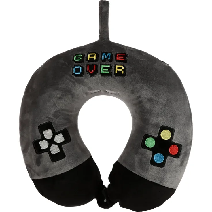 Puckator Bettwäsche Game Over Resteazzz Velboa Plüsch Nackenkissen