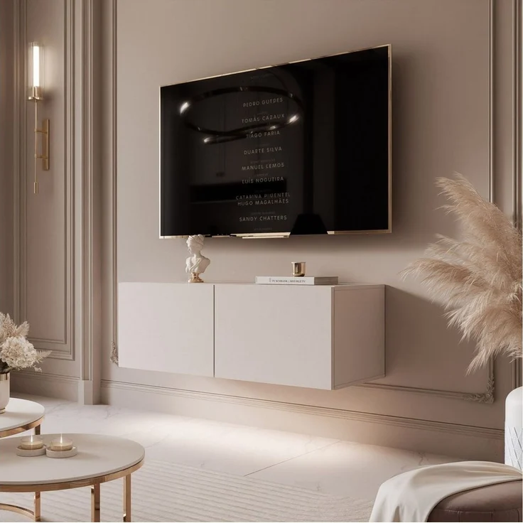 yourhouse24 Lowboard TV ANGEL 100 mit LED-Beleuchtung – Griffloses Design – Bild 3