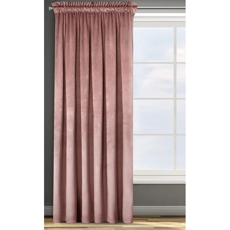 Samtvorhang Velours Vorhänge zum Wohnzimmer Prachtvoll Elegant dunkelrosa 135x300 cm Kräuselband