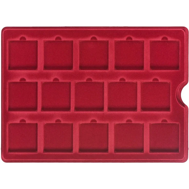MC. Sammler Aufbewahrungsbox MC. Sammler Alu Münzkoffer frei bestückbar mit Münztableaus Ihrer Wahl, Tableau 15 Fächer-50x50 mm – Bild 1