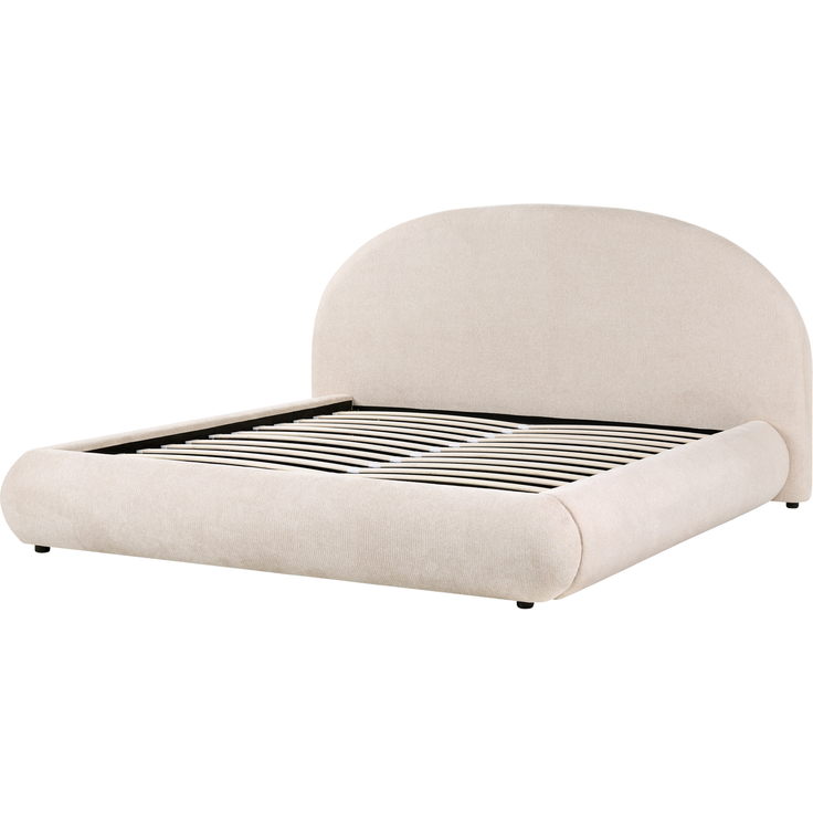 Bett mit Stauraum Stoff GRASSE 180x200 cm Hellbeige – Bild 6
