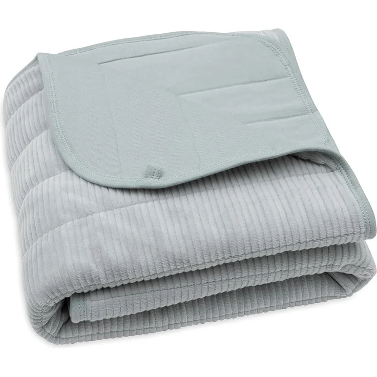 Jollein Babydecke 75 x 100 cm - Samt Ripp - Sea Gr – Bild 4