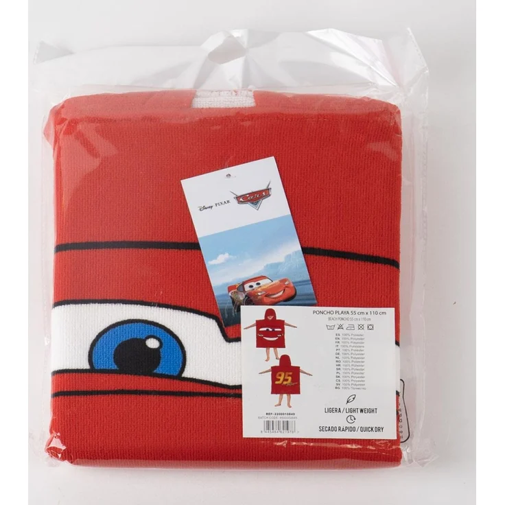 Disney Cars Kinder Badeponcho 55 × 77 cm 100% Polyester 250 gsm – Bild 5