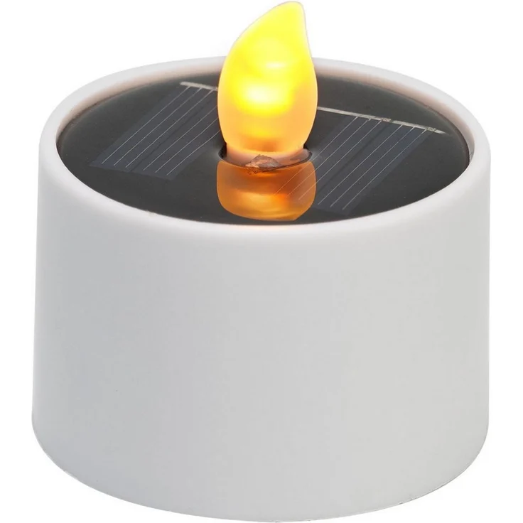 Casativo LED-Teelichter Solar-LED Teelichter IP44 bis 8 St. mit Dämmerungssensor Kabellos, LED fest integriert, warmweiß, Flammen-Effekt als Nachtlicht, ca. 8 Std. Leuchtdauer, Tagesaufladung – Bild 3