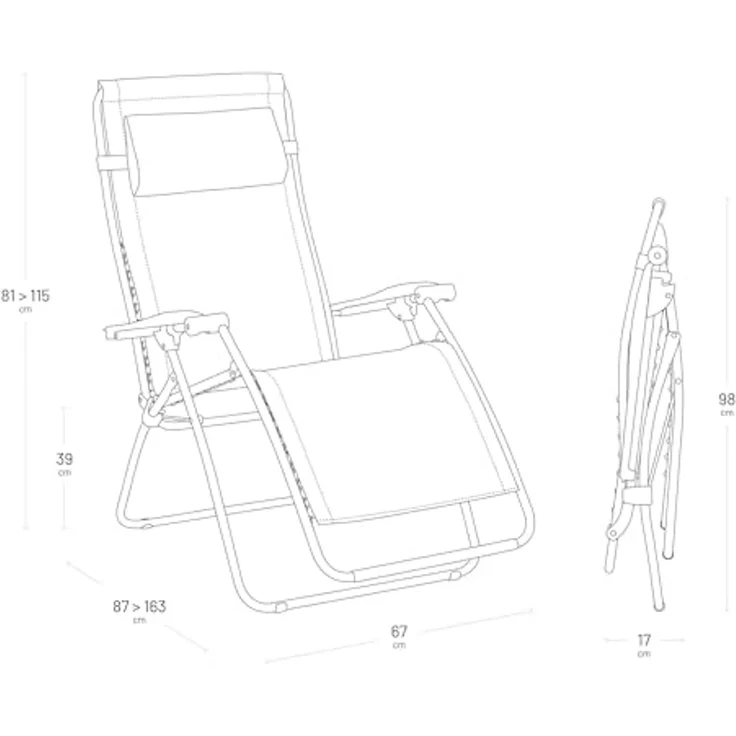 Lafuma Relaxliege RSXA CLIP Batyline Grün – Bild 3