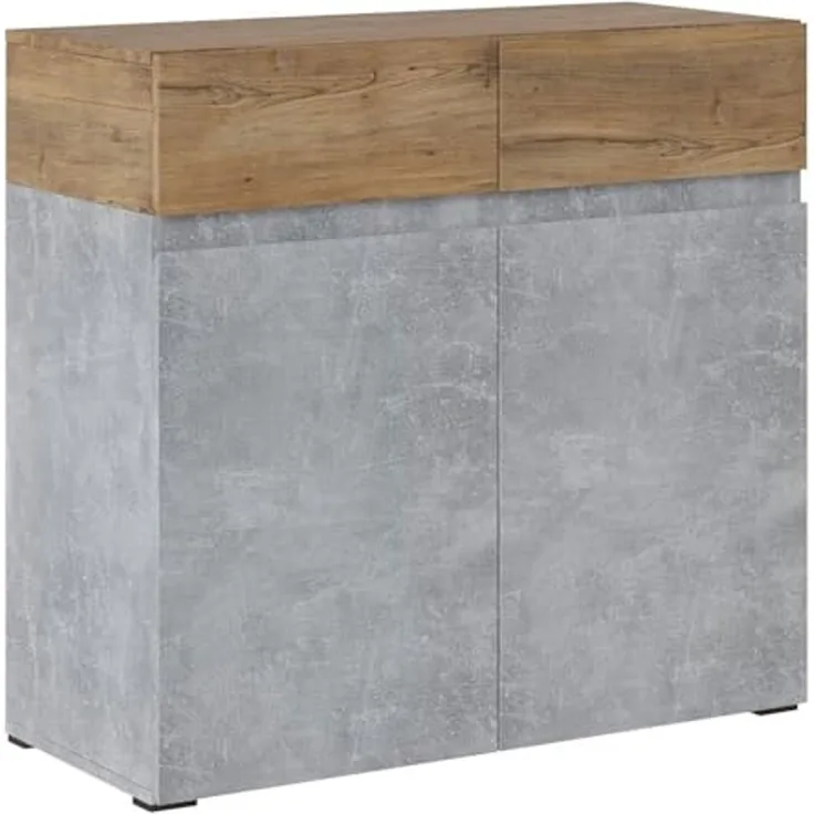 Kommode Rimini Sideboard 90x40x86cm grifflos Farbe: grau