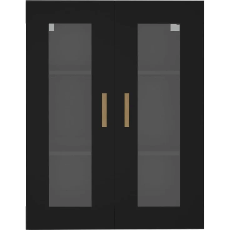 Hängeschrank, Badschrank, Küchenschrank Schwarz 69,5 x 34 x 90 cm – Bild 3
