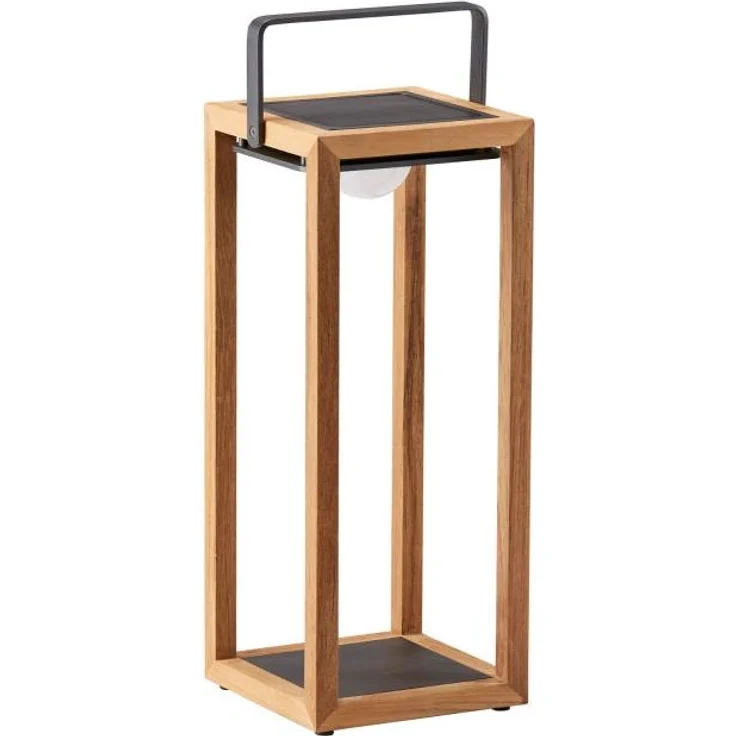 BEST-Light Solarleuchte Teak 21 x 20 x 53 cm anthrazit – Bild 2